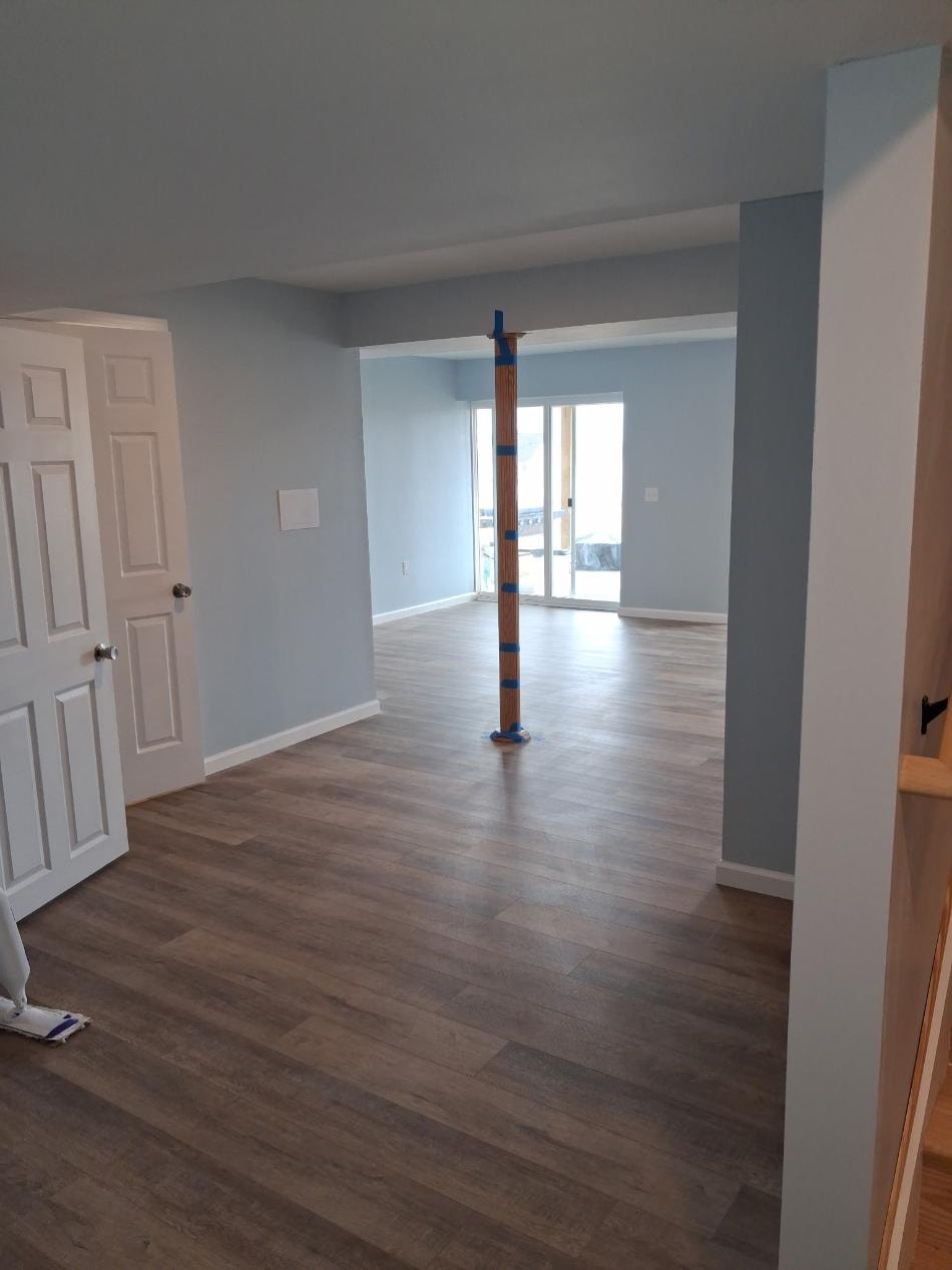 Basement finishing project by Patriot Commercial and Residential